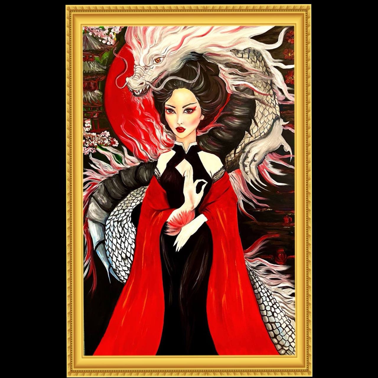 Benzaiten - Dragon Goddess in Japanese blur